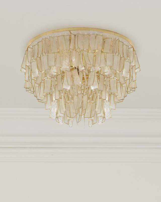 Melissa 18" 2-Light Capiz Shell Flush Mount